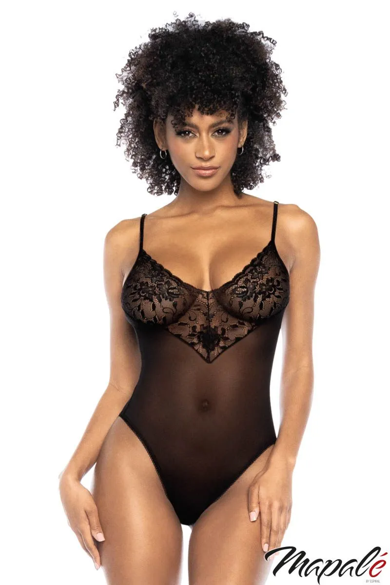 Sheer Lace Teddy sold by Shoe Freaks