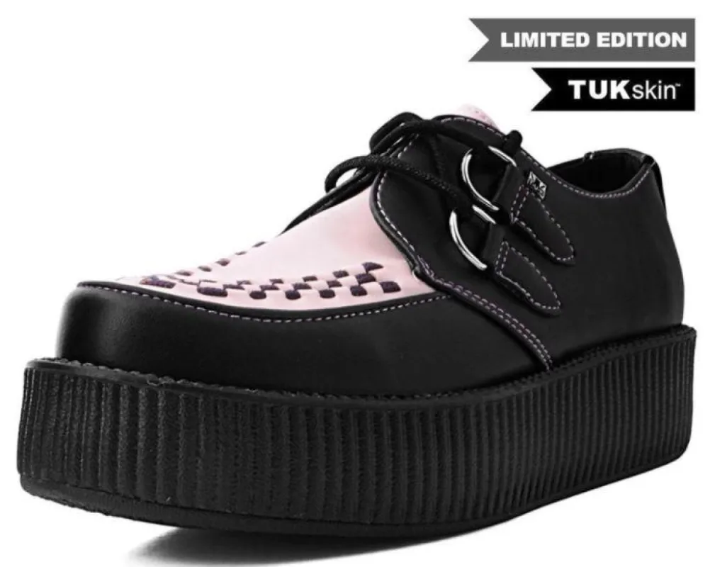 TUK V9564 Black & Pink TUKskin™ Viva Mondo Creeper sold by Shoe Freaks
