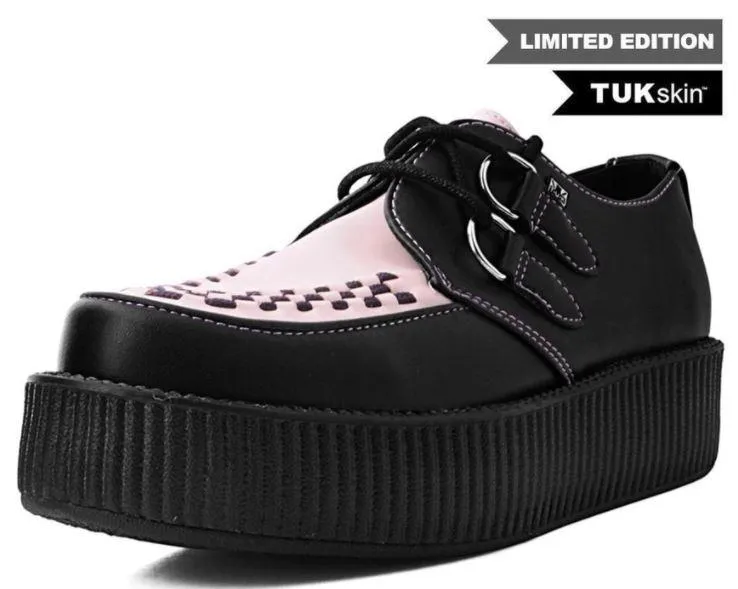 TUK V9564 Black & Pink TUKskin™ Viva Mondo Creeper sold by Shoe Freaks
