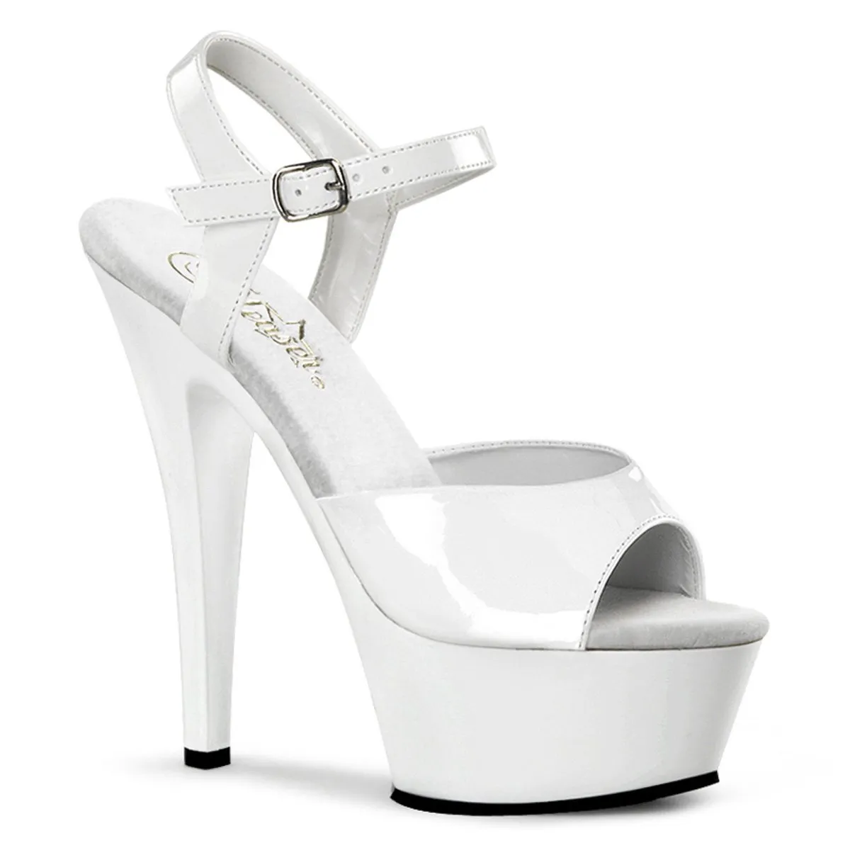 Pleaser Kiss-209-White-Size 5-Clearance sold by Shoe Freaks