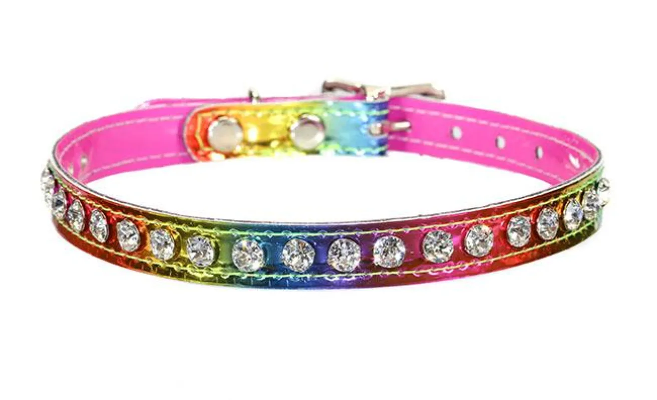 Holographic Rainbow with Color Stone Choker sold by Shoe Freaks