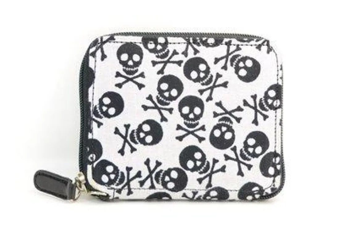 SKULL FABRIC WALLET sold by Shoe Freaks