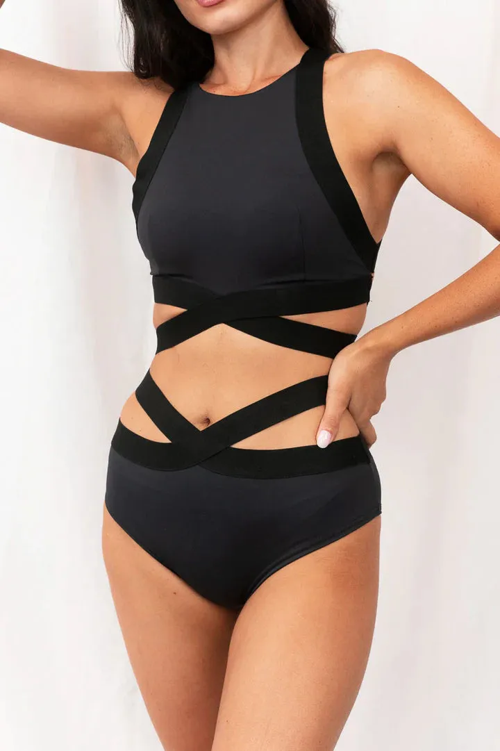 Serena Top - Strappy High Support Sports Bra sold by Shoe Freaks