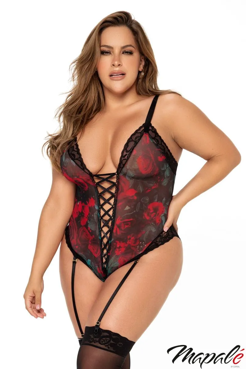 Rose Garter Teddy sold by Shoe Freaks product image thumbnail 4