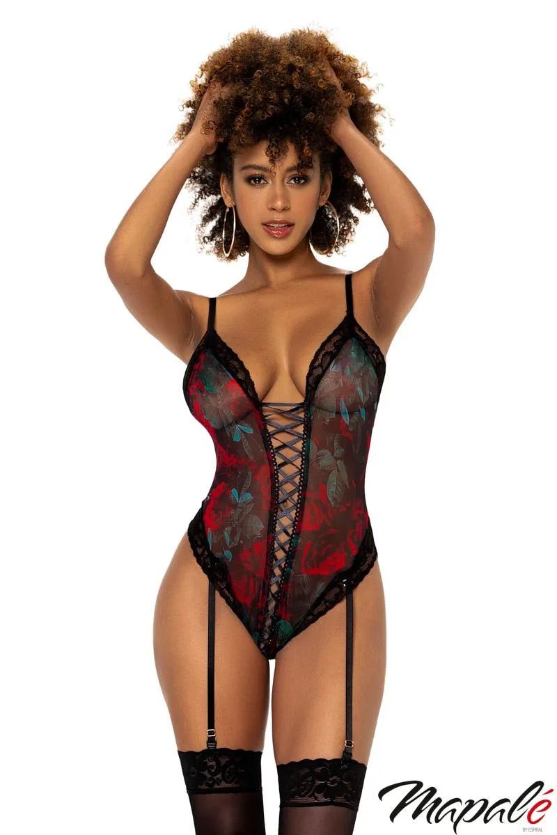 Rose Garter Teddy sold by Shoe Freaks