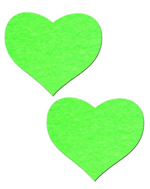 Love: Glow in the Dark Hearts Nipple Pasties sold by Shoe Freaks