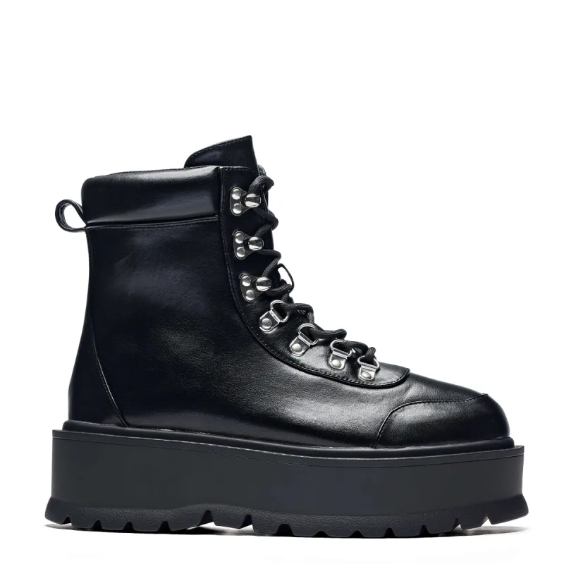 HYDRA All Black Matrix Platform Boots sold by Shoe Freaks