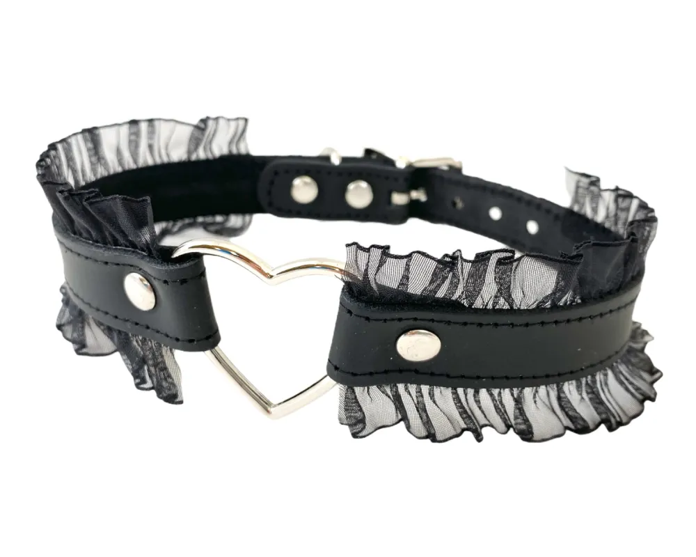 Lace Wrapped Heart Choker sold by Shoe Freaks