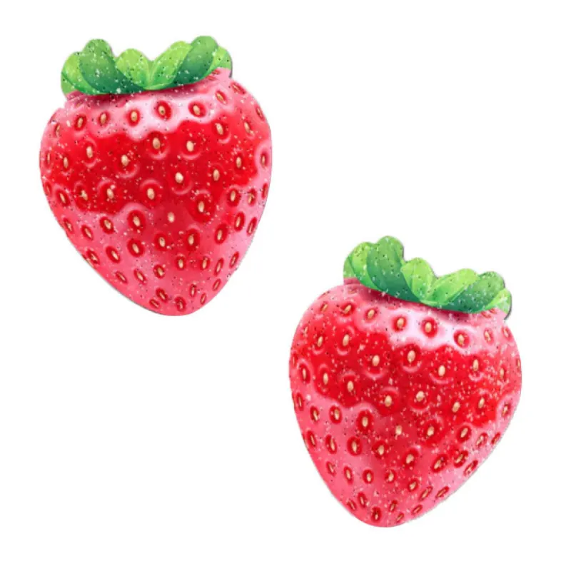 Strawberry: Sparkly Red & Juicy Berry Nipple Pasties sold by Shoe Freaks