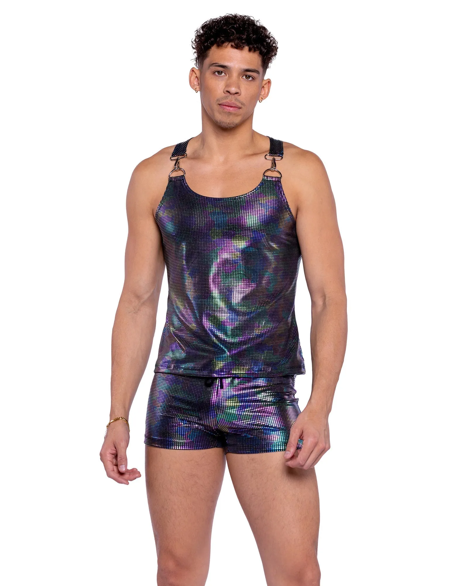 Rainbow Shimmer Camouflage Shorts sold by Shoe Freaks