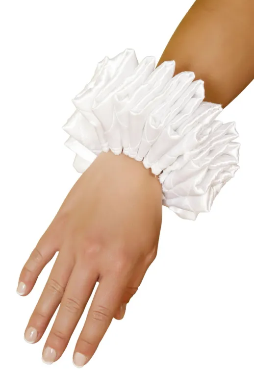 Ruffled wrist cuffs sold by Shoe Freaks