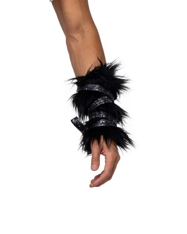 Pair of Black Faux Fur Cuffs sold by Shoe Freaks