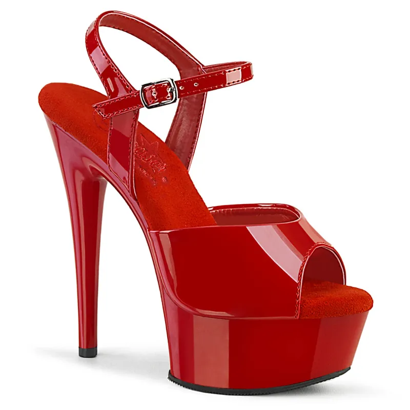 Pleaser Excite-609-Red-Size 9-Clearance sold by Shoe Freaks