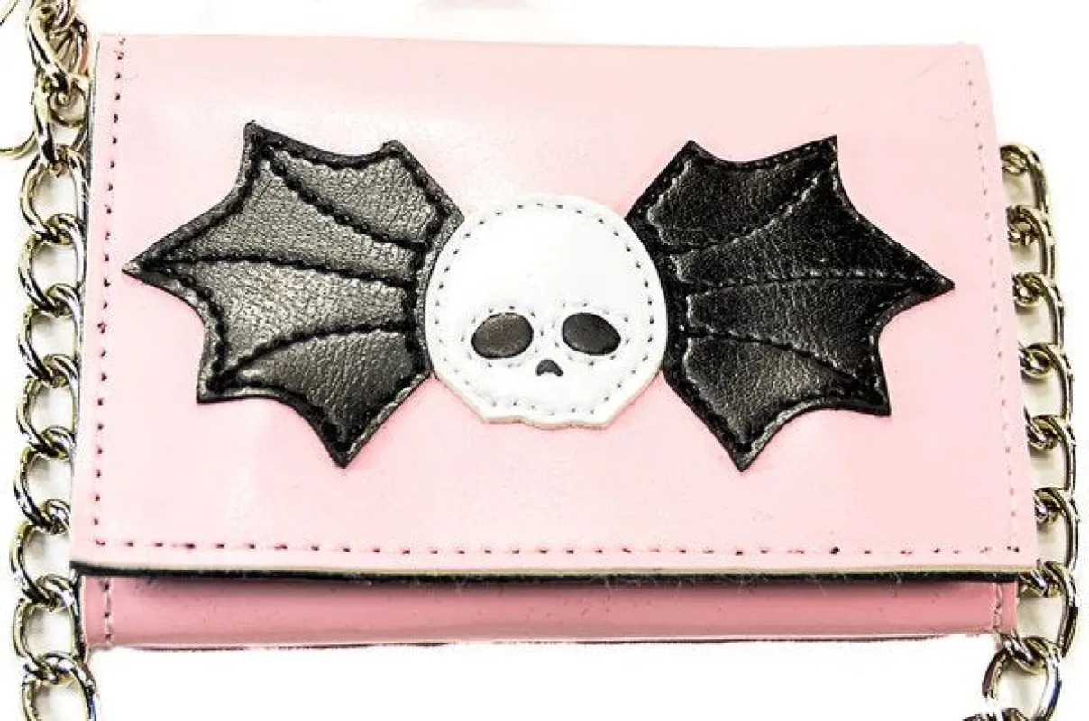 Skull And Wing Patched Wallet sold by Shoe Freaks