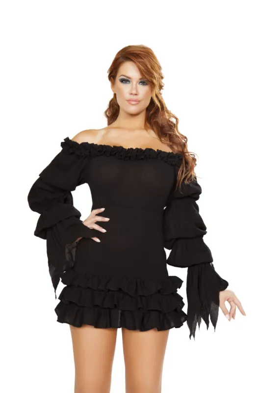 Ruffled Pirate Dress with Sleeves & Multi Layered Skirt sold by Shoe Freaks