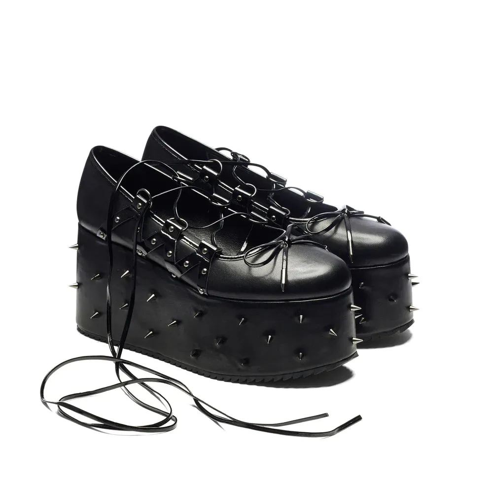 Zorina Lace Up Platform Ballet Shoes - Black sold by Shoe Freaks product image thumbnail 4