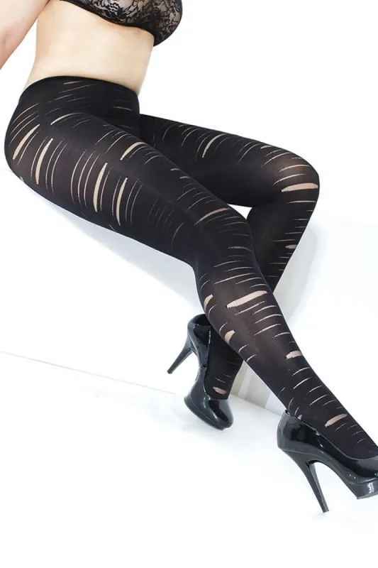 Opaque Slashed Pantyhose sold by Shoe Freaks