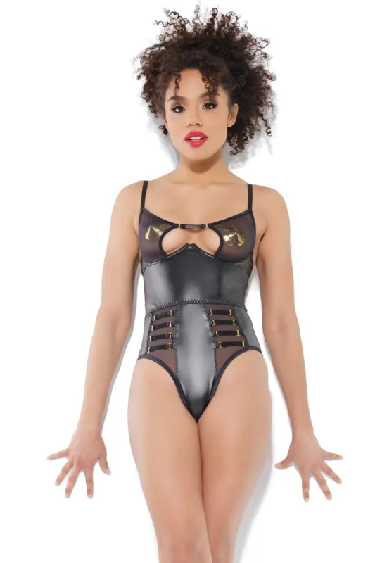 Sheer Crotchless Teddy sold by Shoe Freaks