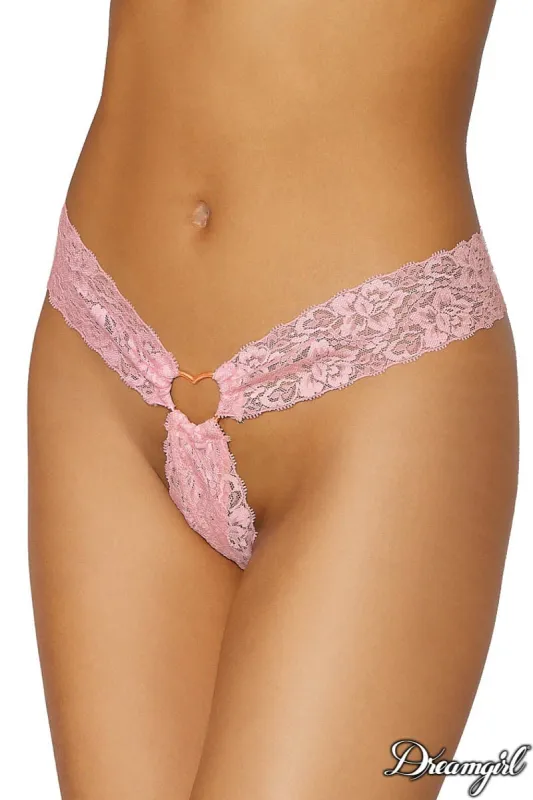 Heart Lace Thong sold by Shoe Freaks