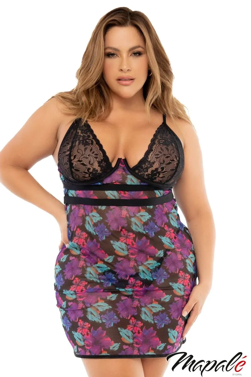 Tropical Floral Chemise sold by Shoe Freaks product image thumbnail 3