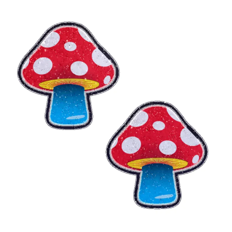 Mushroom: Colorful Shroom Nipple Pasties sold by Shoe Freaks