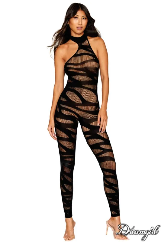 Asymmetric Slash Bodystocking sold by Shoe Freaks