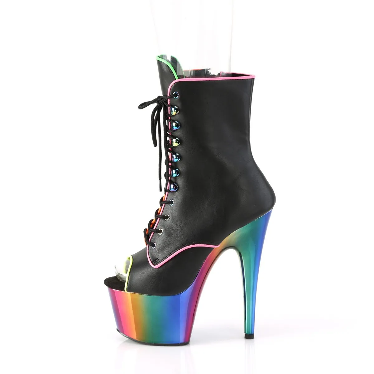 Pleaser Adore-1021RC-02-Black/Rainbow-Size 6-Clearance sold by Shoe Freaks product image thumbnail 3