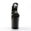 Pleaser Flamingo-802-Clear-Black-Size 8-Clearance sold by Shoe Freaks