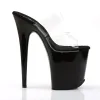 Pleaser Flamingo-802-Clear-Black-Size 8-Clearance sold by Shoe Freaks