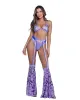 Sequin Halter Bikini Top with Ring Hardware sold by Shoe Freaks