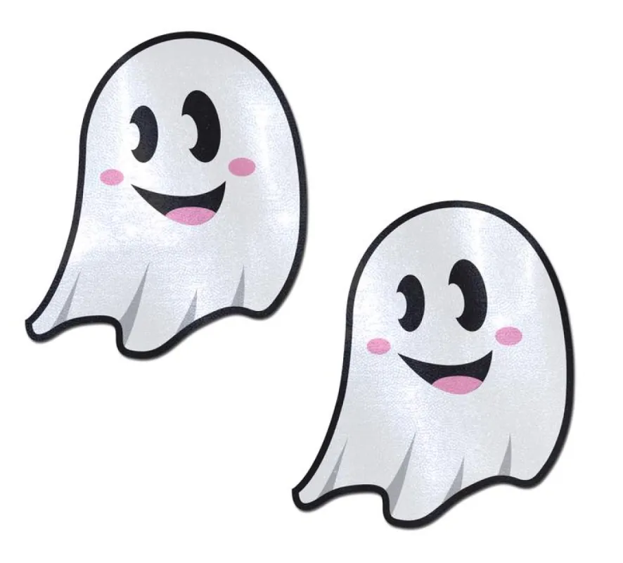 Ghost: Cute White Ghost Nipple Pasties sold by Shoe Freaks