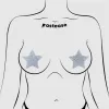 Star: Crystal Silver Nipple Pasties sold by Shoe Freaks