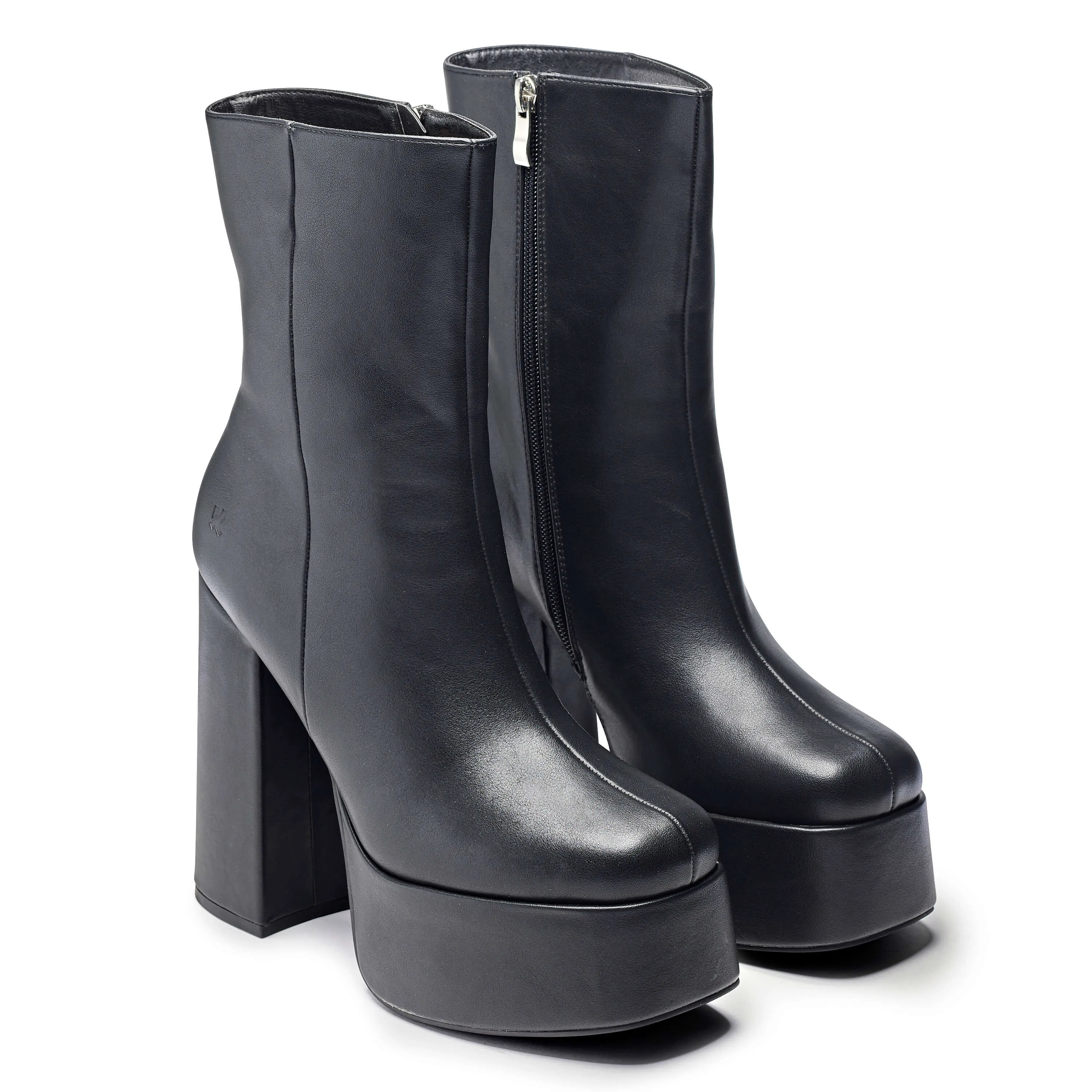 Lexus Black Platform Heeled Boots sold by Shoe Freaks product image thumbnail 4