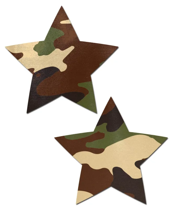 Star: Camouflage Stars Nipple Pasties sold by Shoe Freaks
