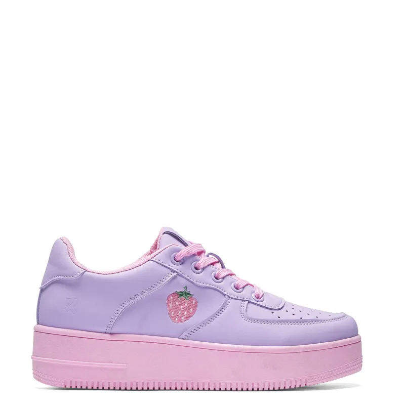 Sweet Strawberry Platform Trainers Purple sold by Shoe Freaks