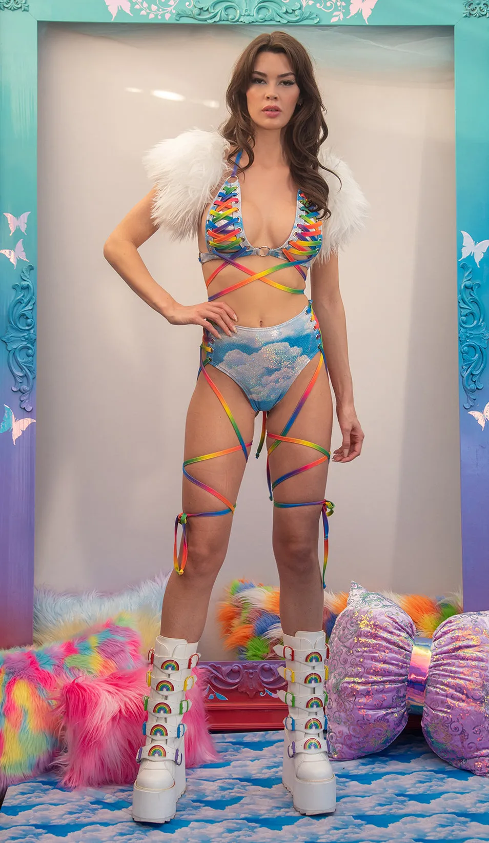 Lace-Up Triangle Top sold by Shoe Freaks