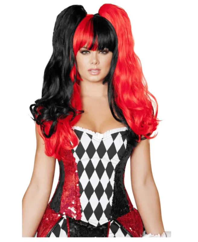 Black & Red Wig With Bangs sold by Shoe Freaks
