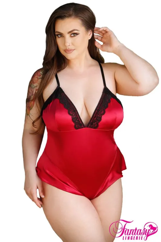 Opaque Satin Teddy sold by Shoe Freaks
