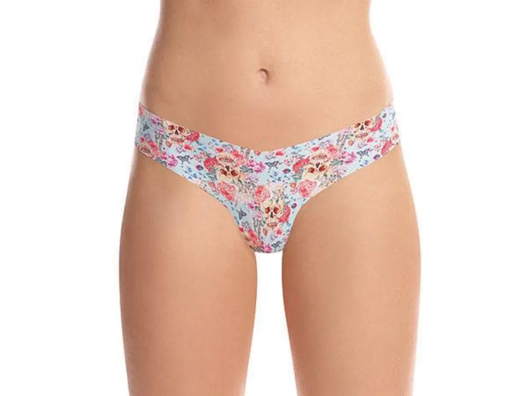 Boho Skulls Patterned Thong sold by Shoe Freaks