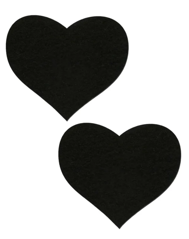 Love: Black Heart Nipple Pasties sold by Shoe Freaks