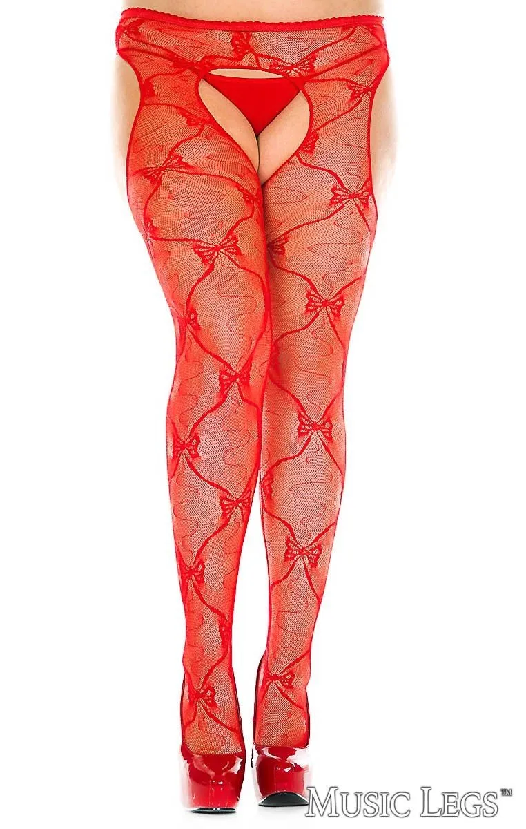 Bow Lace Suspender Pantyhose sold by Shoe Freaks product image thumbnail 3
