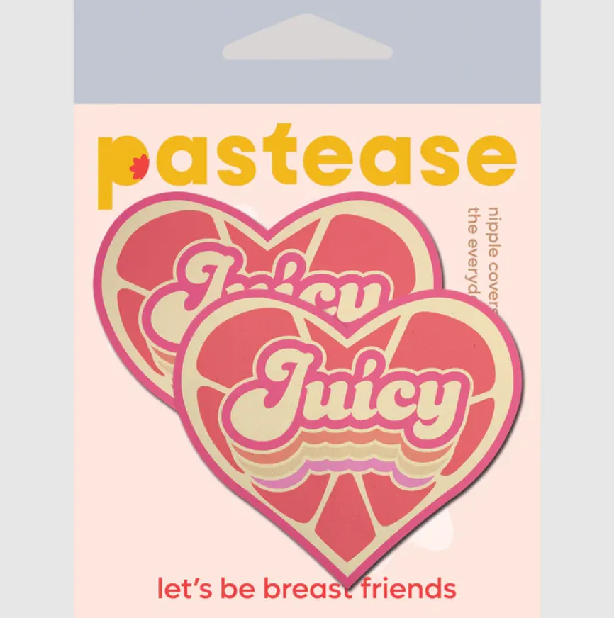Love: 'Juicy' Pink Grapefruit Retro Heart Pasties sold by Shoe Freaks product image thumbnail 3