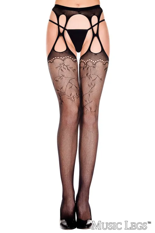 Lace & Net Suspender Pantyhose sold by Shoe Freaks