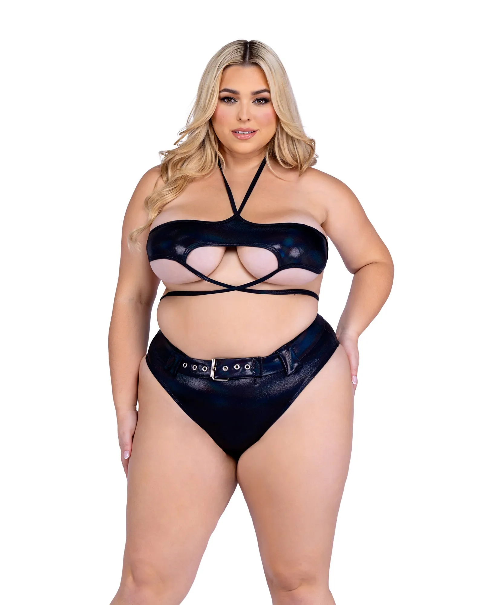 Shimmer Top with Underboob Cutout sold by Shoe Freaks product image thumbnail 3