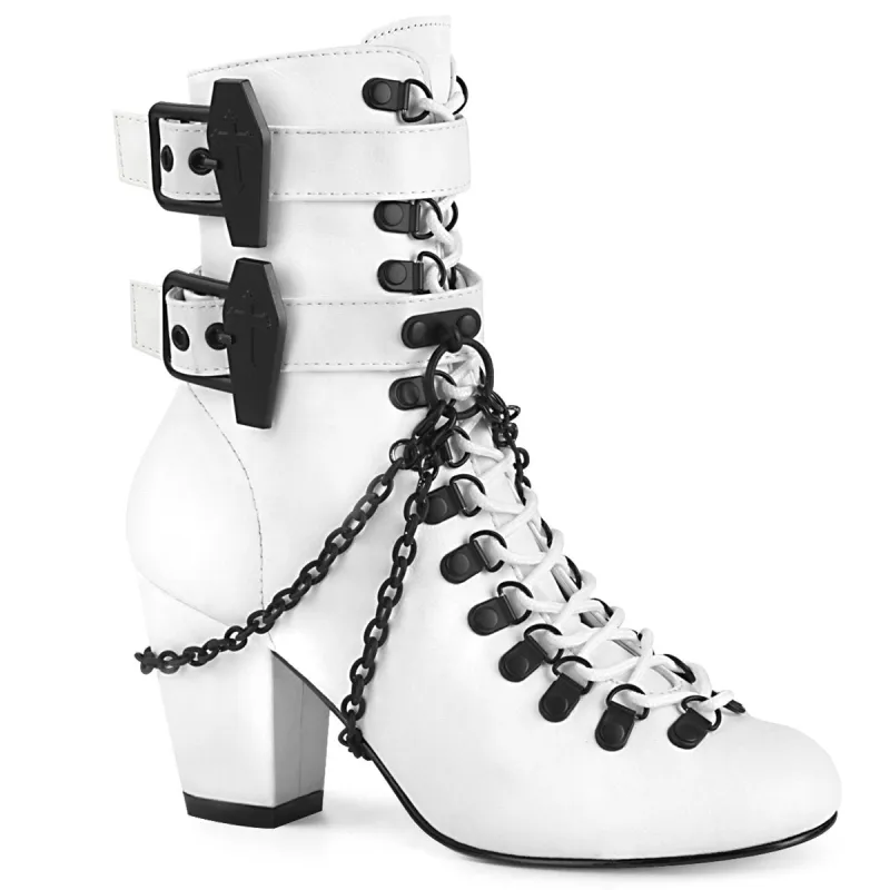 Demonia Vivika-128-White-Size 8-Clearance sold by Shoe Freaks