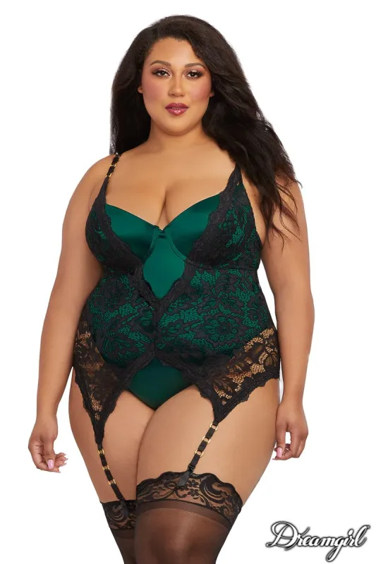 Velvet Garter Teddy Lace Overlay sold by Shoe Freaks