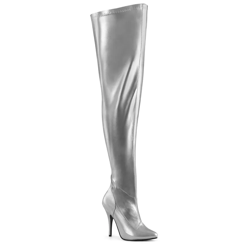 Pleaser Seduce-3000WC-Silver-Size 13-Clearance sold by Shoe Freaks