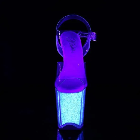 Pleaser Flamingo-808UVG-Clear-Neon Opal-Size 9-Clearance sold by Shoe Freaks product image thumbnail 2