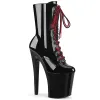 Pleaser Xtreme-1020-1-Black-Red-Size 7-Clearance sold by Shoe Freaks