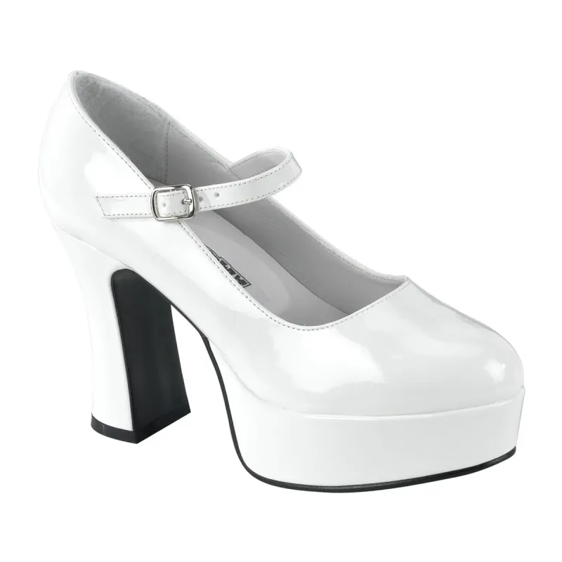 Funtasma Maryjane-50-White-Black-Size 12-Clearance sold by Shoe Freaks